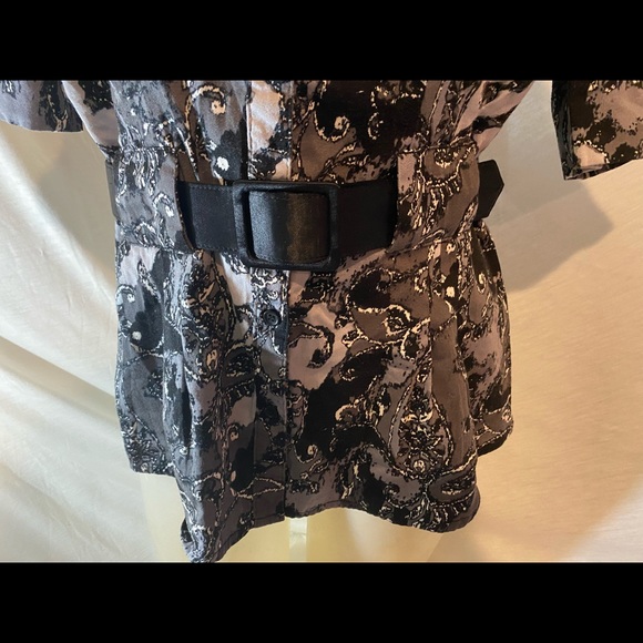 ❗️ Vintage❗️80s Peplum Blouse with Belt - Picture 2 of 5